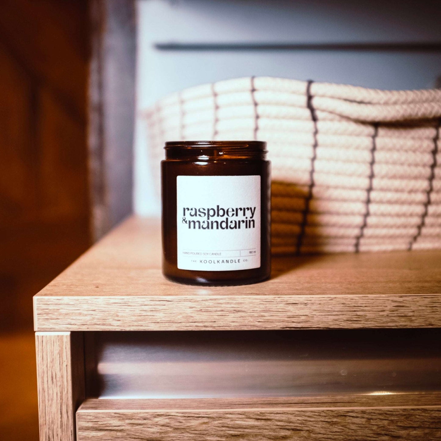 Raspberry & Mandarin Candle – Fruity and Citrusy Soy Wax Candle for a Refreshing Home Aroma