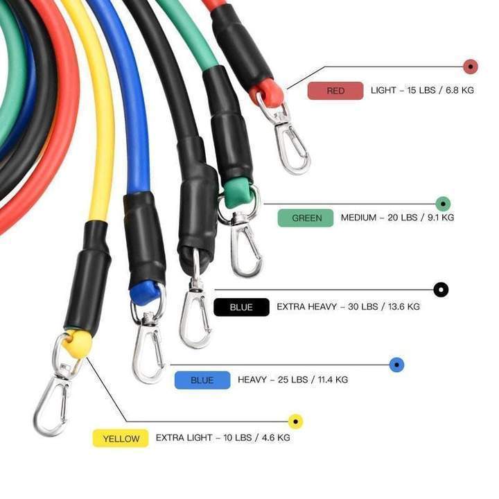 11-Piece Resistance Band Workout Set - Outlet Zone