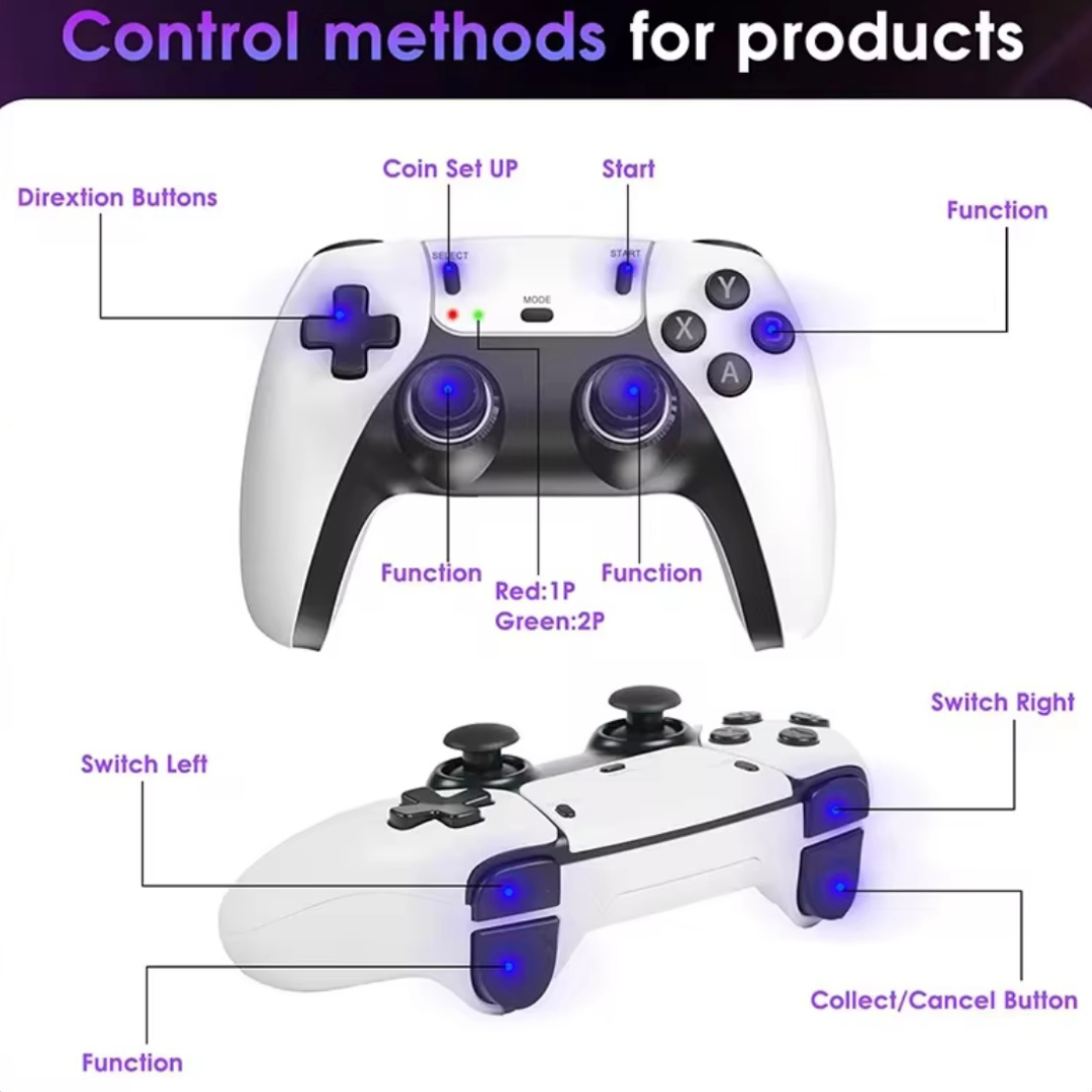 M15 4K Retro Game Stick – 64GB | 40,000+ Games | Dual Wireless Controllers - Outlet Zone