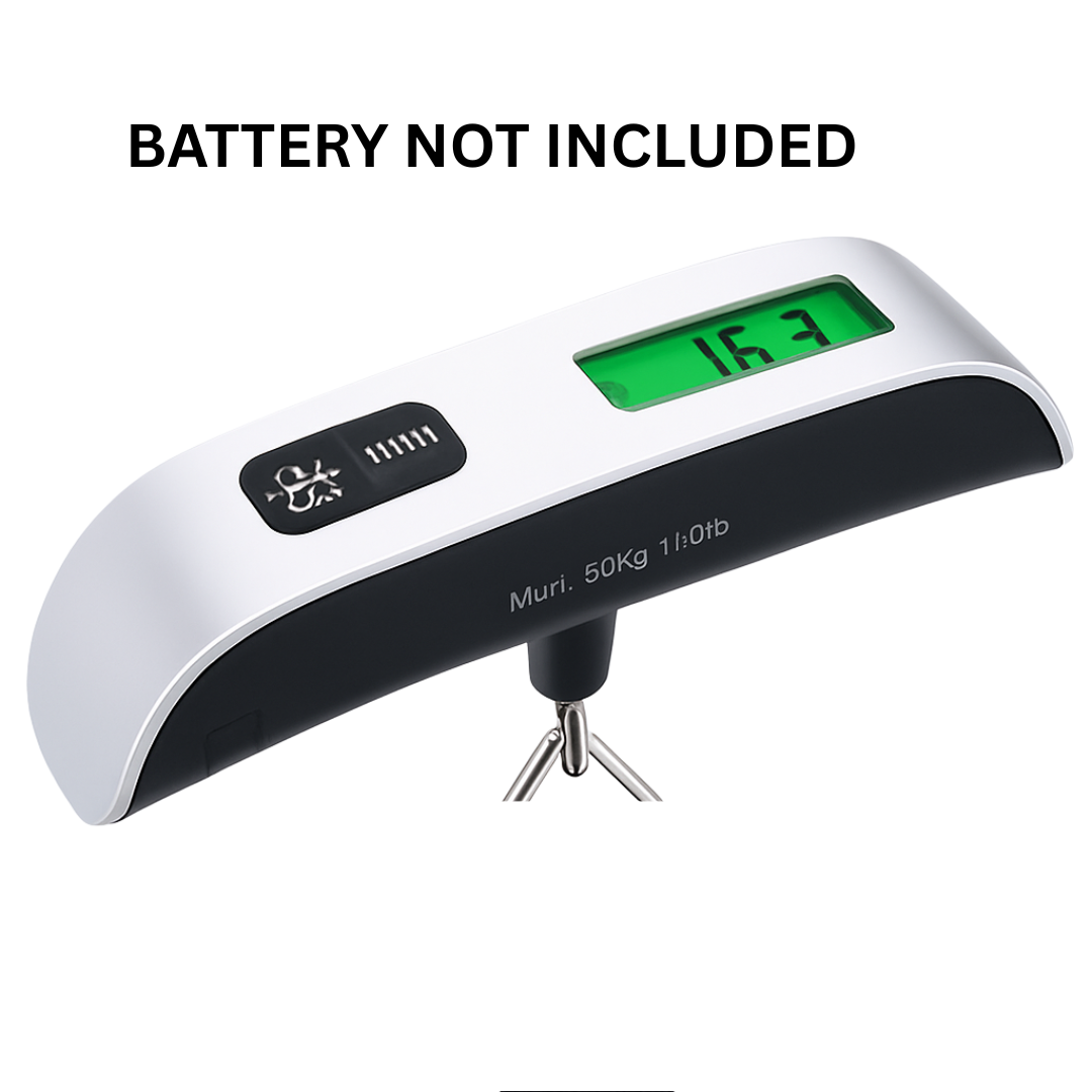 Portable Digital Scale with hook – 50kg / 110lb LCD Hanging Luggage Weighing Scale - Outlet Zone
