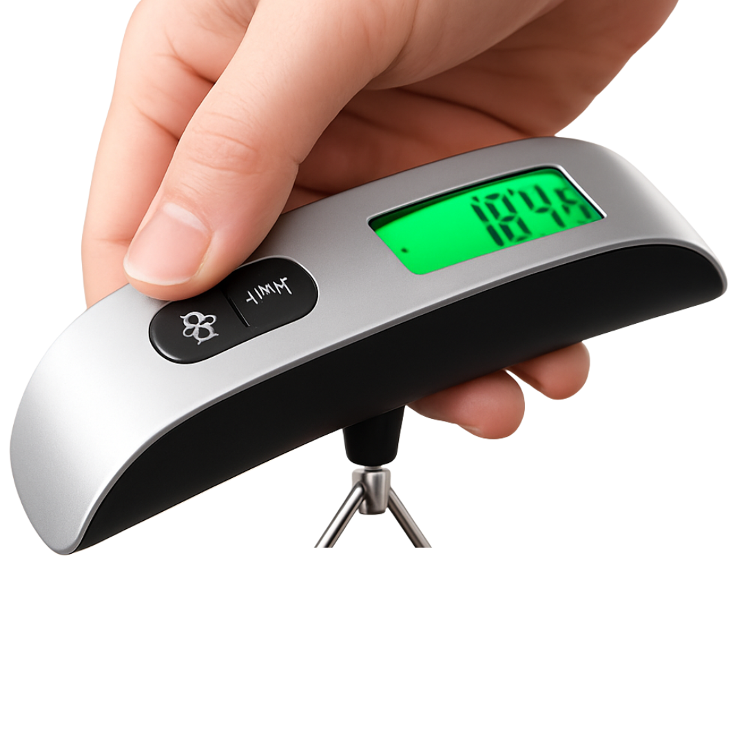 Portable Digital Scale with hook – 50kg / 110lb LCD Hanging Luggage Weighing Scale - Outlet Zone