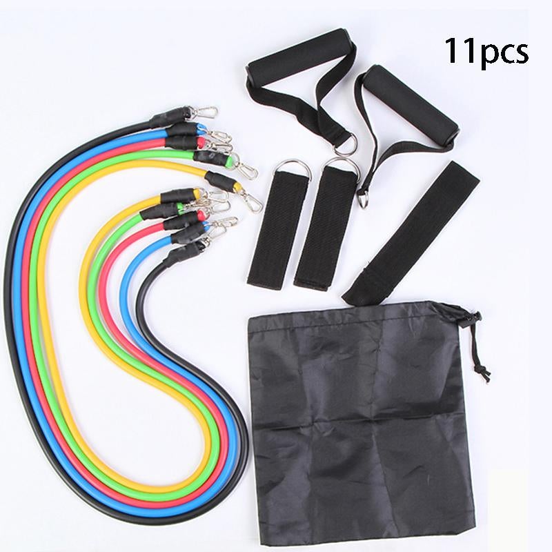 11-Piece Resistance Band Workout Set - Outlet Zone