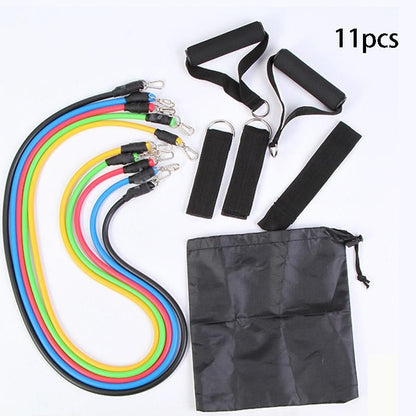 11-Piece Resistance Band Workout Set - Outlet Zone