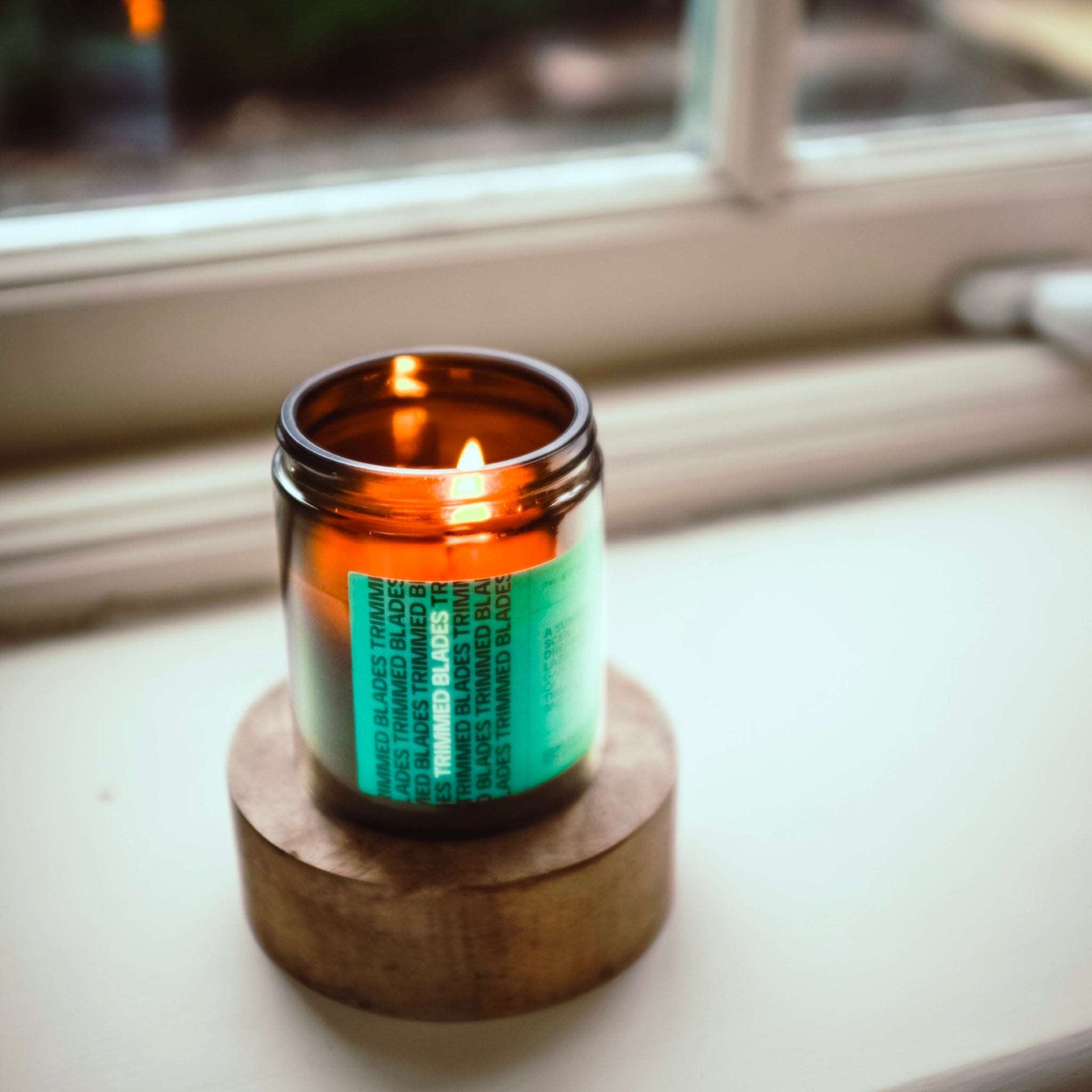 Trimmed Blades Candle - Cut Grass