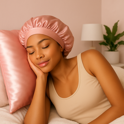 Heatless Curling Set with Satin Sleep Cap – Wake Up to Perfect Curls - Outlet Zone