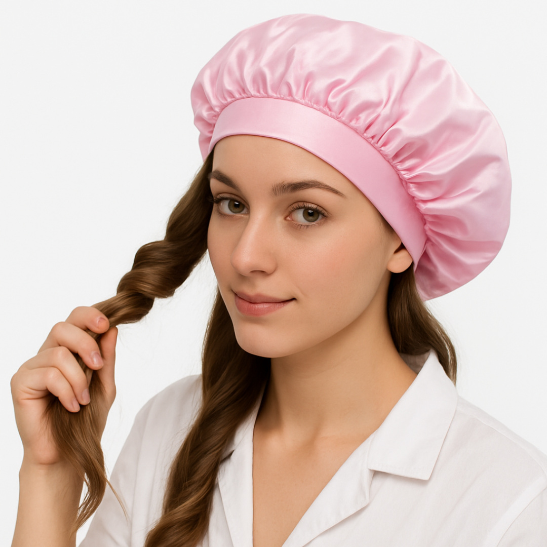 Heatless Curling Set with Satin Sleep Cap – Wake Up to Perfect Curls - Outlet Zone