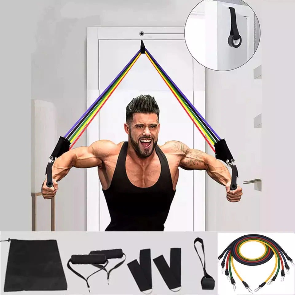 11-Piece Resistance Band Workout Set - Outlet Zone