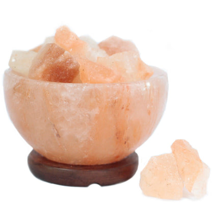 Salt Fire Bowl and Chunks - 15cm x 9cm - Outlet Zone