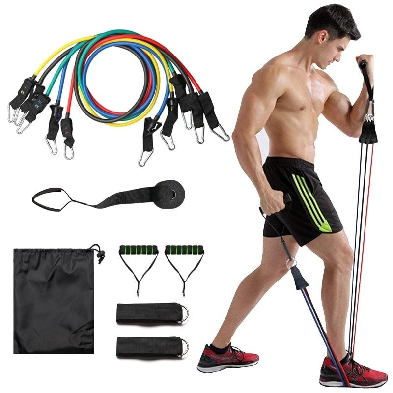 11-Piece Resistance Band Workout Set - Outlet Zone